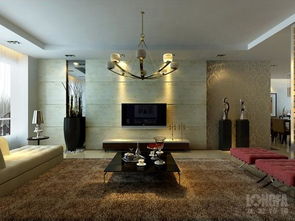 現(xiàn)代風(fēng)格客廳設(shè)計 210㎡四居室電視背景墻與茶幾裝飾效果解析